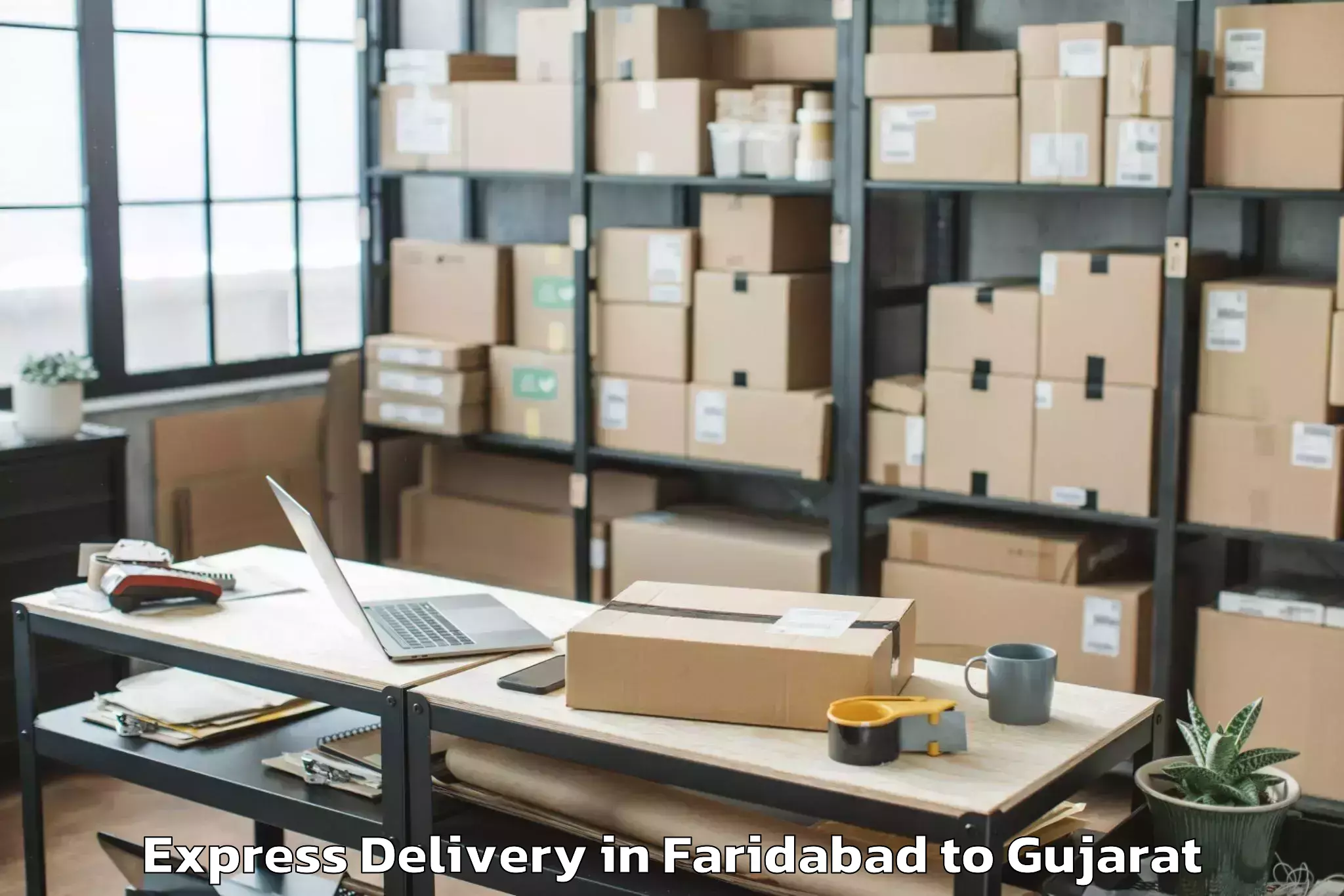 Professional Faridabad to Kamrej Express Delivery